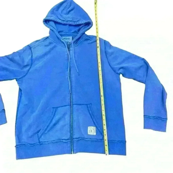 Silver jeans blue XL zip up lightweight jacket distressed designed for comfort - Picture 2 of 8